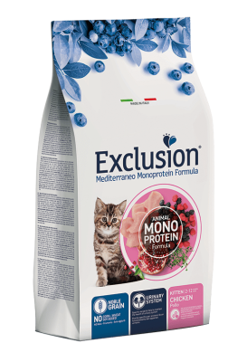 Сухой корм EXCLUSION Monoprotein CHICKEN для кошекотят с цыпленком, 12 кг NGCKC12