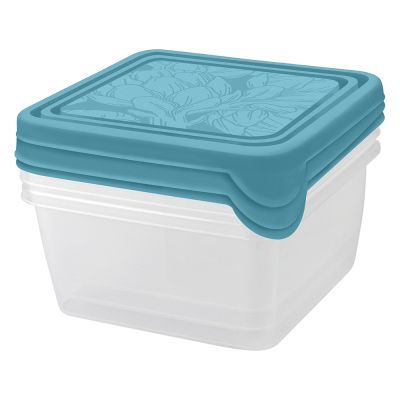 Набор контейнеров 450мл (3шт.), для продуктов, квадратные, голубой океан Plastic Republic Helsinki Artichoke PT145112046