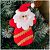 Фото Подвеска мягкая "Дед Мороз с золотым лентами" 6,5x12,5см Зимнее Волшебство  3544142. Интернет-магазин FOROOM