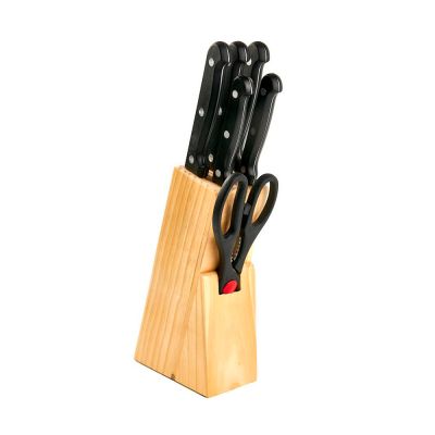 Набор кухонных ножей (7пр.): 5 ножей, ножницы, подставка деревянная Astell Пластик AST-004-НН-001