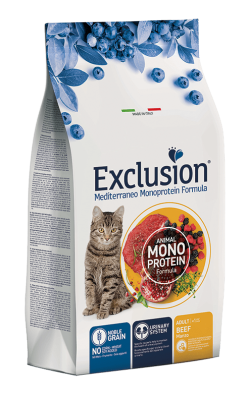 Сухой корм EXCLUSION Monoprotein BEEF для кошек с говядиной, 1,5 кг NGCAB01