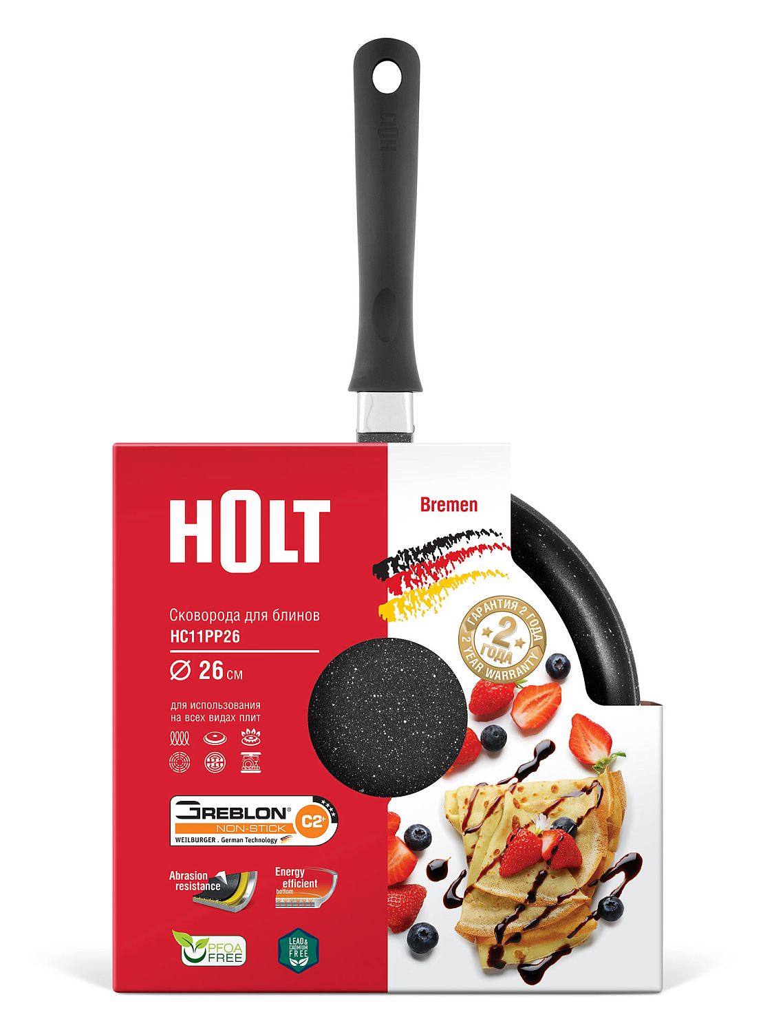 Сковорода для блинов HOLT HC11PP26